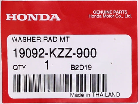 Genuine Honda Washer Part Number - 19092-KZZ-900