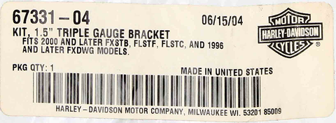 Genuine Harley-Davidson Triple Gauge Bracket Kit Part Number - 67331-04