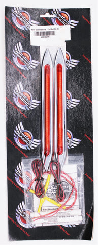 Parts Unlimited/Drag Specialties Light 8" Truflex Chr/Red PN 20401980
