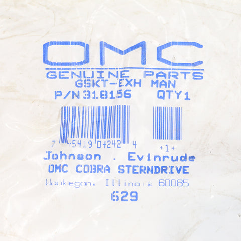 OMC Exhaust Manifold Gasket PN 318156