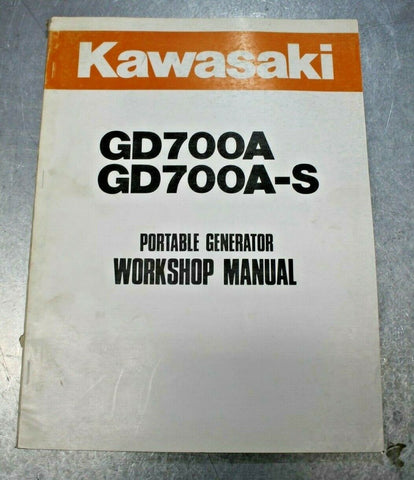 Kawasaki Workshop Manual - Portable Generator GD700A/AS Part Number - 99924-2014