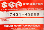 Genuine Suzuki Water Pump Gasket Part Number - 17431-43D00