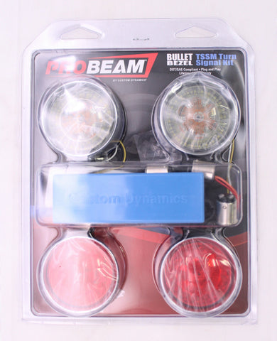 Genuine Custom Dynamics Bullet Bezel TSSM Turn Signal Kit Part Number - 20201598