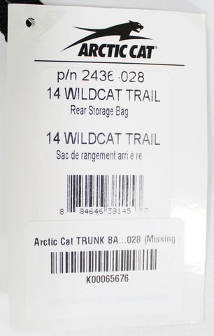 Arctic Cat Trunk Bag Part Number - 2436-028 (Missing Parts)
