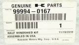 Kawasaki Half Windshield Kit PN 99994-0167