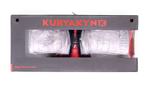 Kuryakyn Speaker Grills for Indian Aztec Satin Black PN 5183