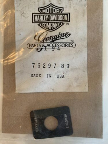 Speaker Headset Label Part Number - 76297-89 For Harley-Davidson