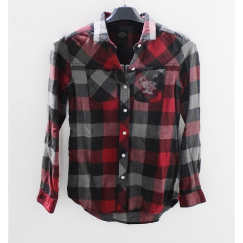 Harley-Davidson Roll-Tab Sleeve Plaid Shirt XS Part Number - 99110-17Vw/002S