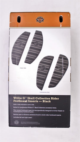 Genuine Harley-Davidson Rider Foot Board Inserts (Black) PN 50501283