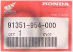Genuine Honda O Ring, Filler Cap PN 91351-954-000