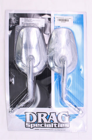 Parts Unlimited/Drag Specialties Mirrors Repl Long Stm Chr PN 6401309