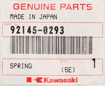 Genuine Kawasaki Spring PN 92145-0293