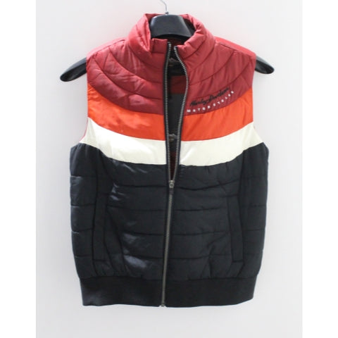 Harley-Davidson Women'S Striped Puffer Vest XS Part Number - 97487-19Vw/002S