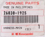 Kawasaki Main Harness Part Number - 26030-1925