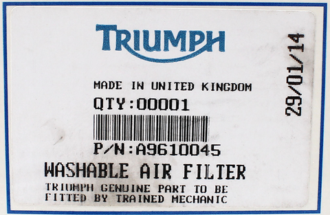 Triumph Washable air Filter PN A9610045