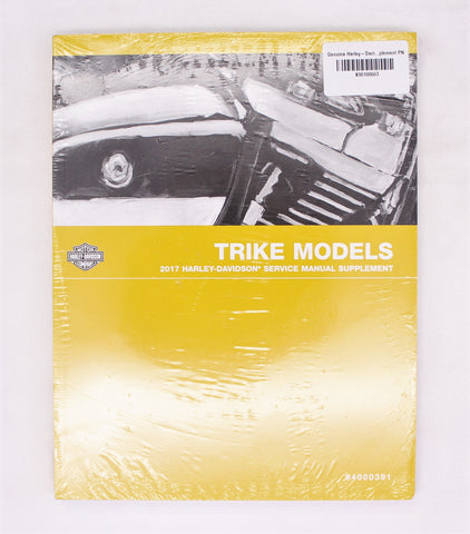 Genuine Harley-Davidson Trike Models 2017 Service Manual Supplement PN 94000391