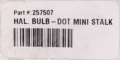 Halogen Bulb Dot Mini Stalk, Part Number - 257507 For BMW