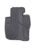 GENUINE BMW GROUP, BLACK RUBBER ALL-WEATHER FRONT FLOOR MATS SET, PN 51472285310