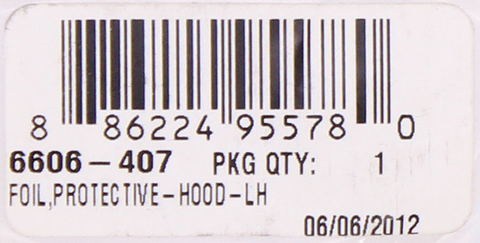 Foil,Protective- Part Number - 6606-407 For Arctic Cat