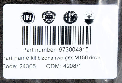 Maserati Floor Mat Kit & Fasteners (Two Mats) PN 673004141