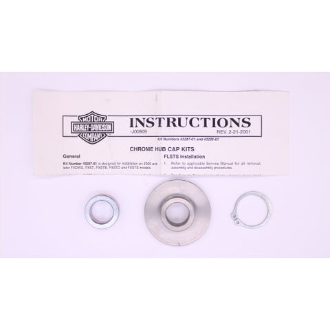 Harley-Davidson Chrome Hub Cap Kit Part Number - 43287-01