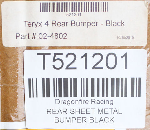 Dragonfire Racing Rear Sheet Metal Bumper Part Number - T521201 / 02-4802