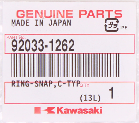 Kawasaki RING-SNAP,C-TYPE, PN 92033-1262