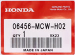 Genuine Honda Left Front Pad Set Part Number - 06456-MCW-H02