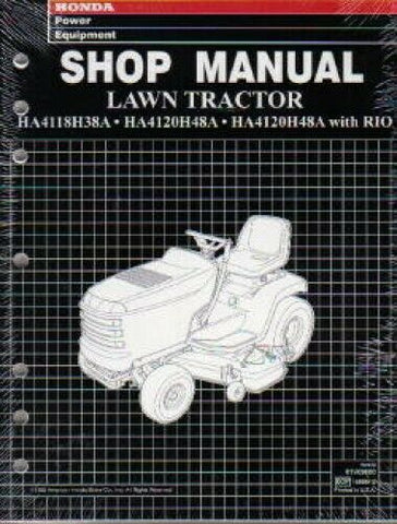 Honda Lawn Tractor Shop Manual Part Number - 61V09600