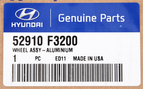 Hyundai Aluminum Wheel Assembly Part Number - 52910-F3200