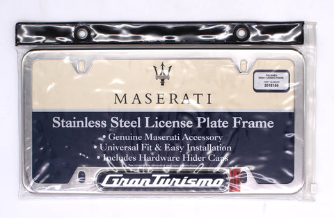 Maserati for Gran Turismo Polished License Plate Frame PN 2018166