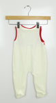 Audi Organic Baby'S Red / White Dog Onesie Kids 62 / 68