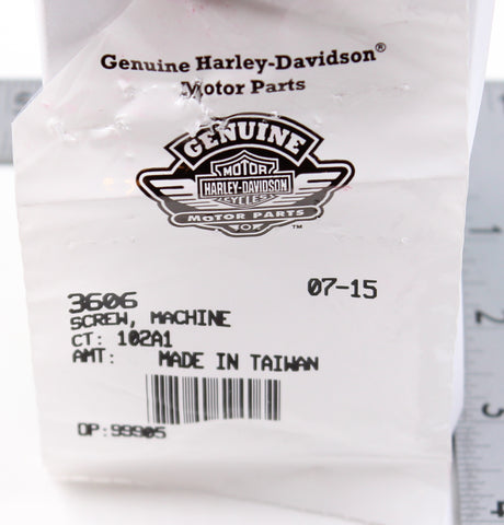 Genuine Harley-Davidson Screw, Machine Part Number - 3606 (Pack of 2)