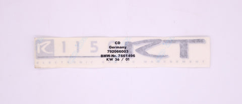 Sticker Part Number - 46637661496