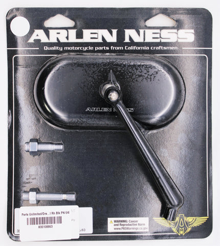 Arlen Ness Mirror Oval Rh Blk Part Number - 6401334