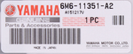 Genuine Yamaha Cylinder Gasket PN 6M6-11351-A2-00