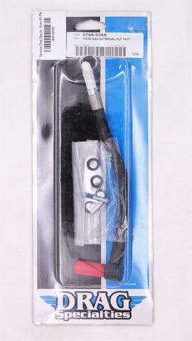 Genuine Drag Specialties Flat Gas External Hose Kit Part Number - 706-0365