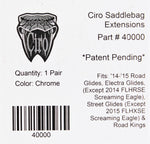 Parts Unlimited/Drag Specialties Extensions S-Bag14-Rg Chr PN 35011112