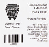 Parts Unlimited/Drag Specialties Extensions S-Bag14-Rg Chr PN 35011112