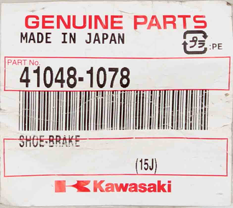 Genuine Kawasaki Brake Shoe Part Number - 41048-1078
