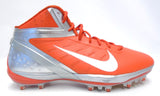 Nike Vapor Talon Elite 3/4 Silver and Orange Football Cleats - Size 15