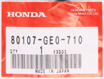 Honda Rubber, Fender Setting (Rear) Part Number - 80107-GE0-710