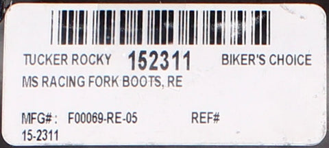 Biker's Choice Fork Boots, Red Part Number - 152311