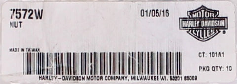 Harley-Davidson Nut Part Number - 7572W (Pack Of 2)
