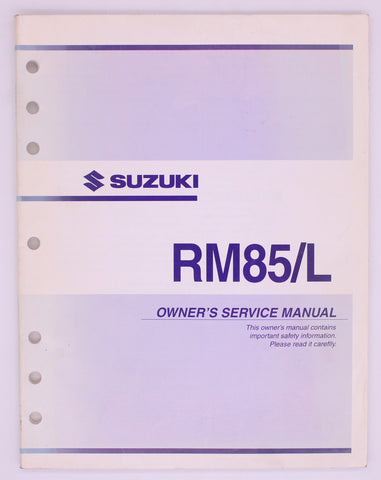 Suzuki OEM Suzuki 99011-02B78-03A Owner's & Service Manual RM85/LK3 2