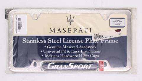 Maserati Polished License Plate Frame PN 2018108