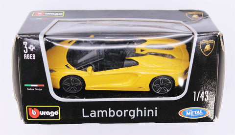 Lamborghini 1:43 Scale Yellow Aventador Roadster PN 9011669MMY000143XX