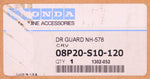 Honda Guard, Dr Part Number - 08P20-S10-120