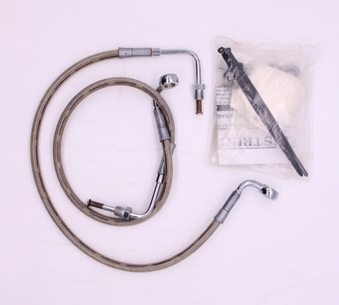 Braided Brake Line +4 45336-04 For Harley-Davidson