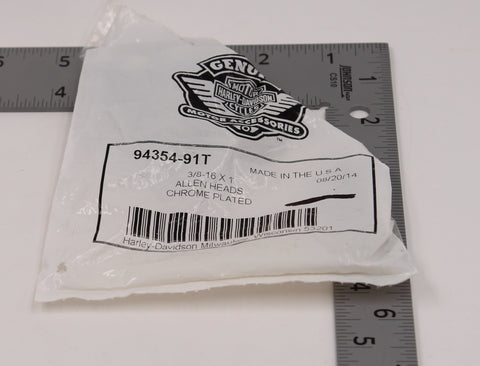 Harley-Davidson Socket Head Screw 3/8-16 x 1 Part Number - 94354-91T (Pack of 7)